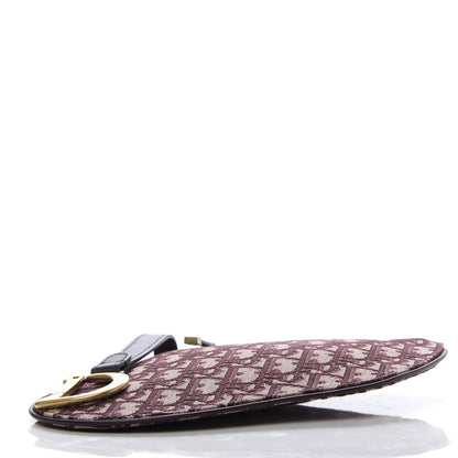 Christian Dior Oblique Saddle Clutch Burgundy 4 of 9