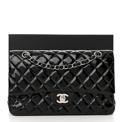 Chanel Patent Quilted Medium Double Flap Black 22 of 22