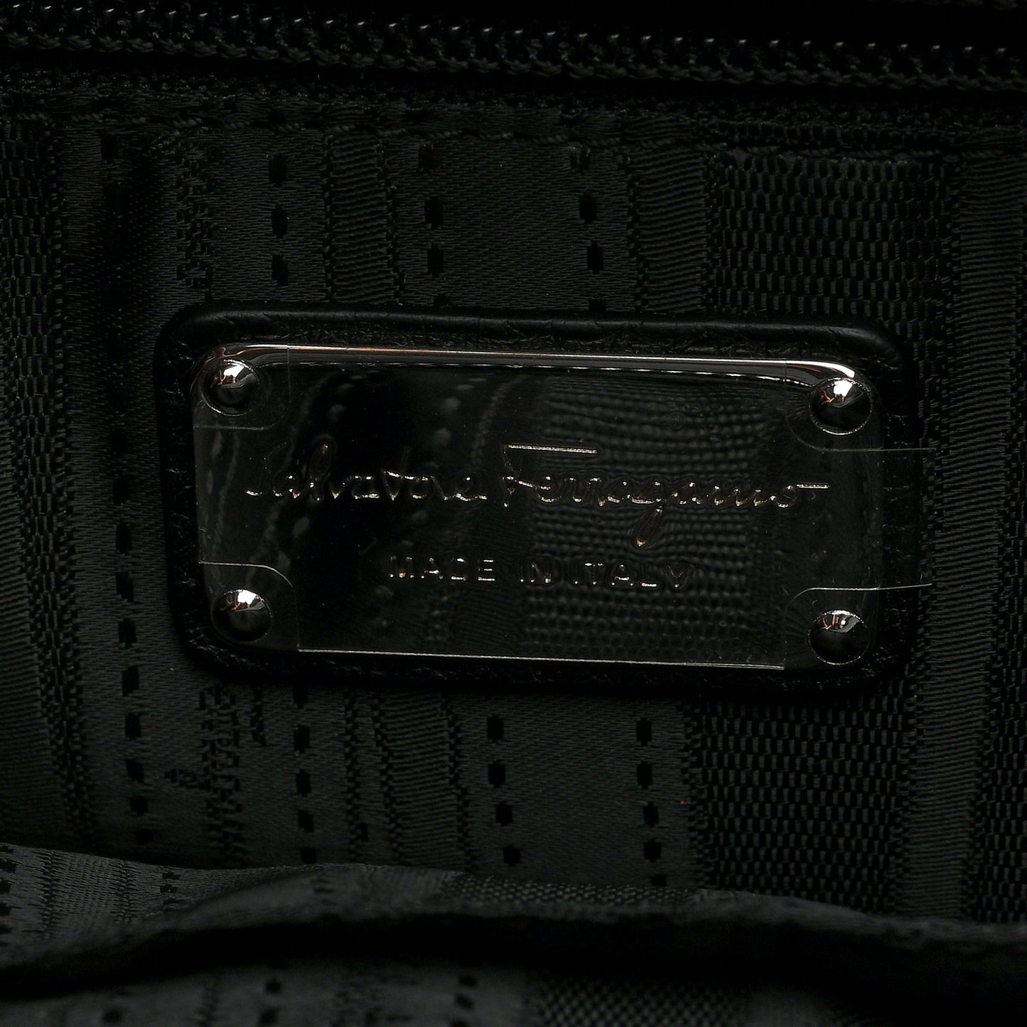Grained Calfskin Medium Sofia Satchel Black