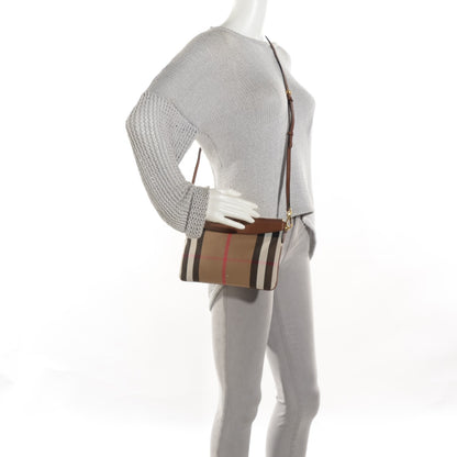 Burberry House Check Derby Peyton Crossbody Clutch Bag Tan 2 of 8