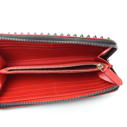Christian Louboutin Calfskin Panettone Spiked Zip Around Wallet Black 5 of 6