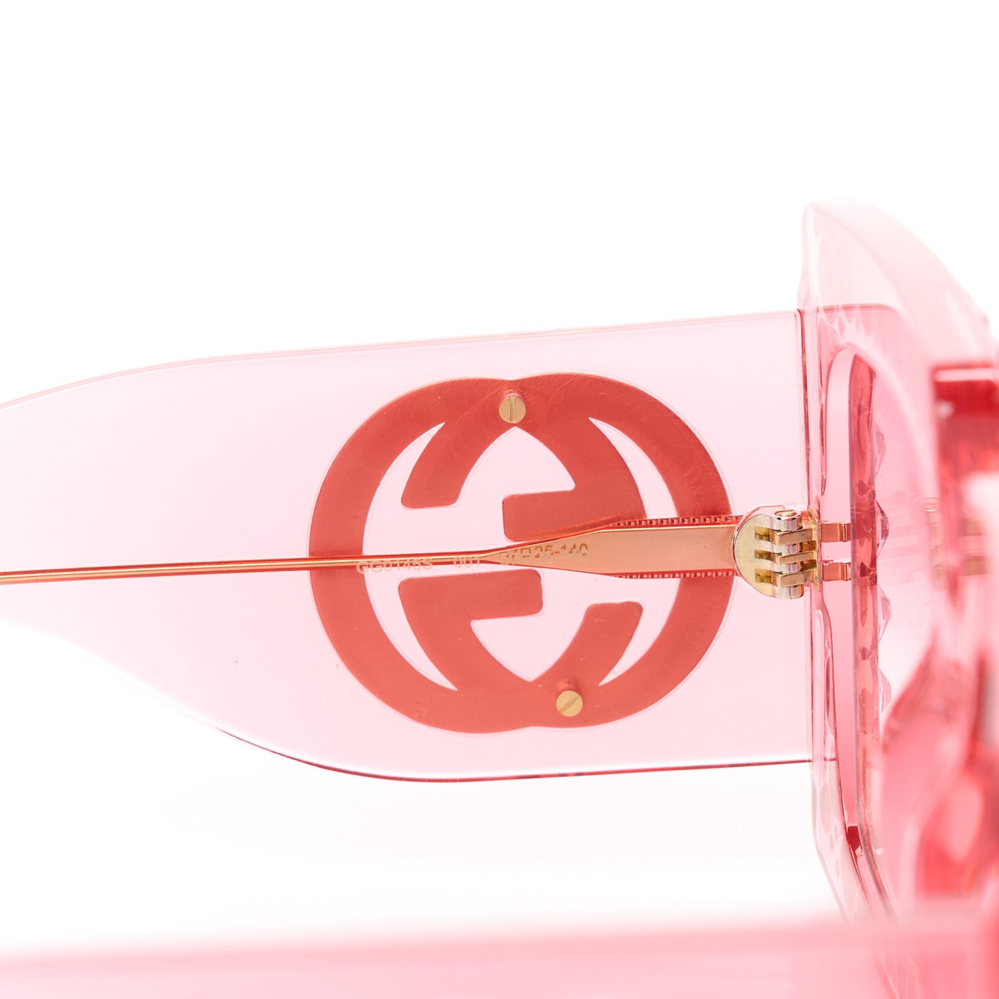 Acetate Crystal Oversize Sunglasses GG0145S Pink