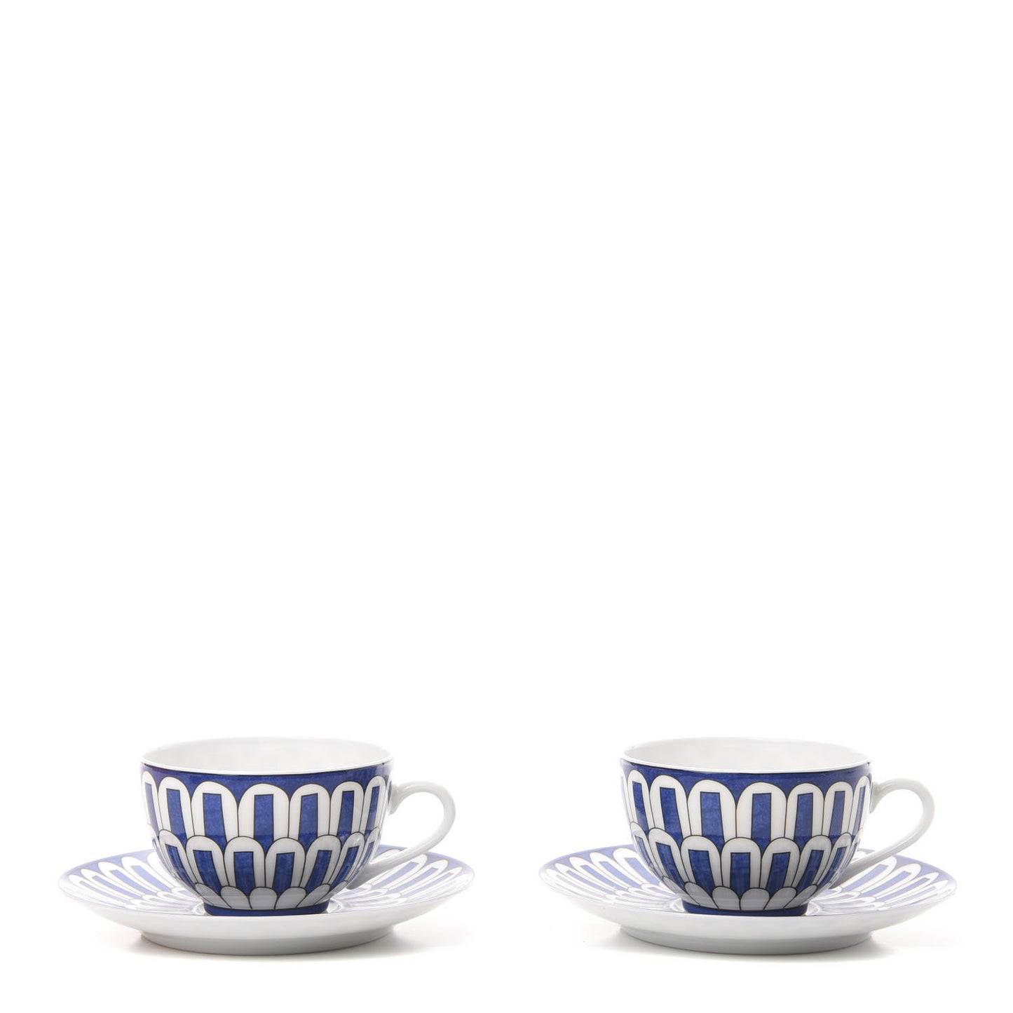 Porcelain Bleus d'Ailleurs Tea Cup And Saucer Set Of 2