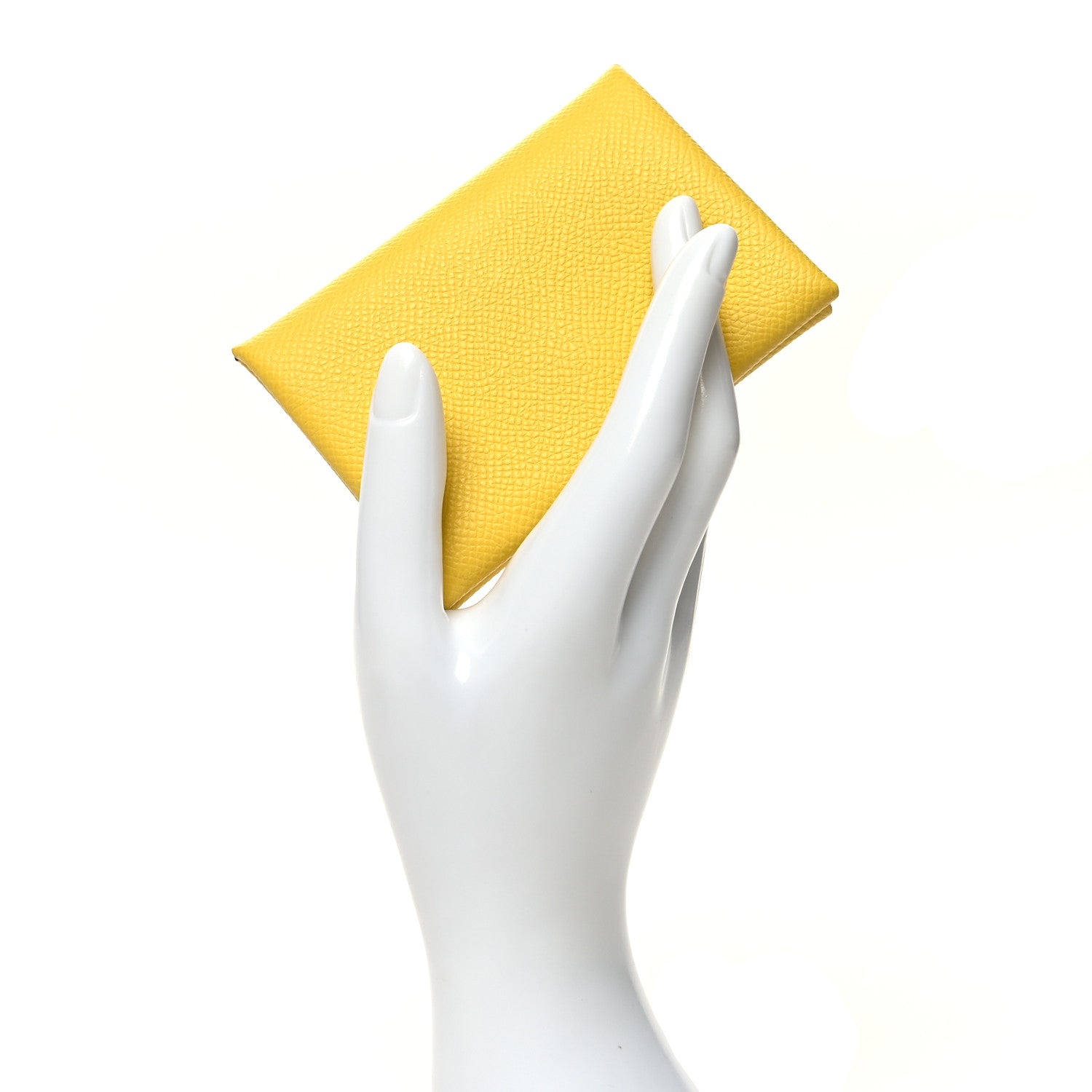 Hermes Epsom Calvi Duo Card Case Jaune De Naples 2 of 11