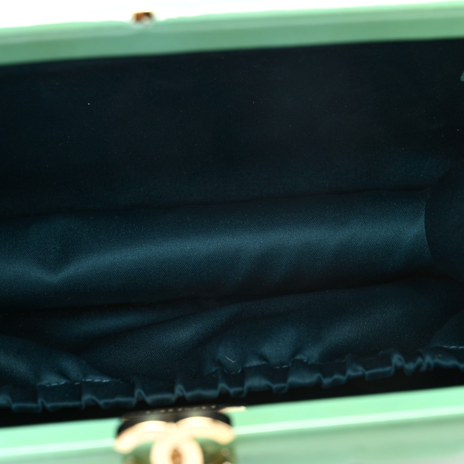 Chanel Patent Frame Chocolate Bar Clutch Light Blue 5 of 8