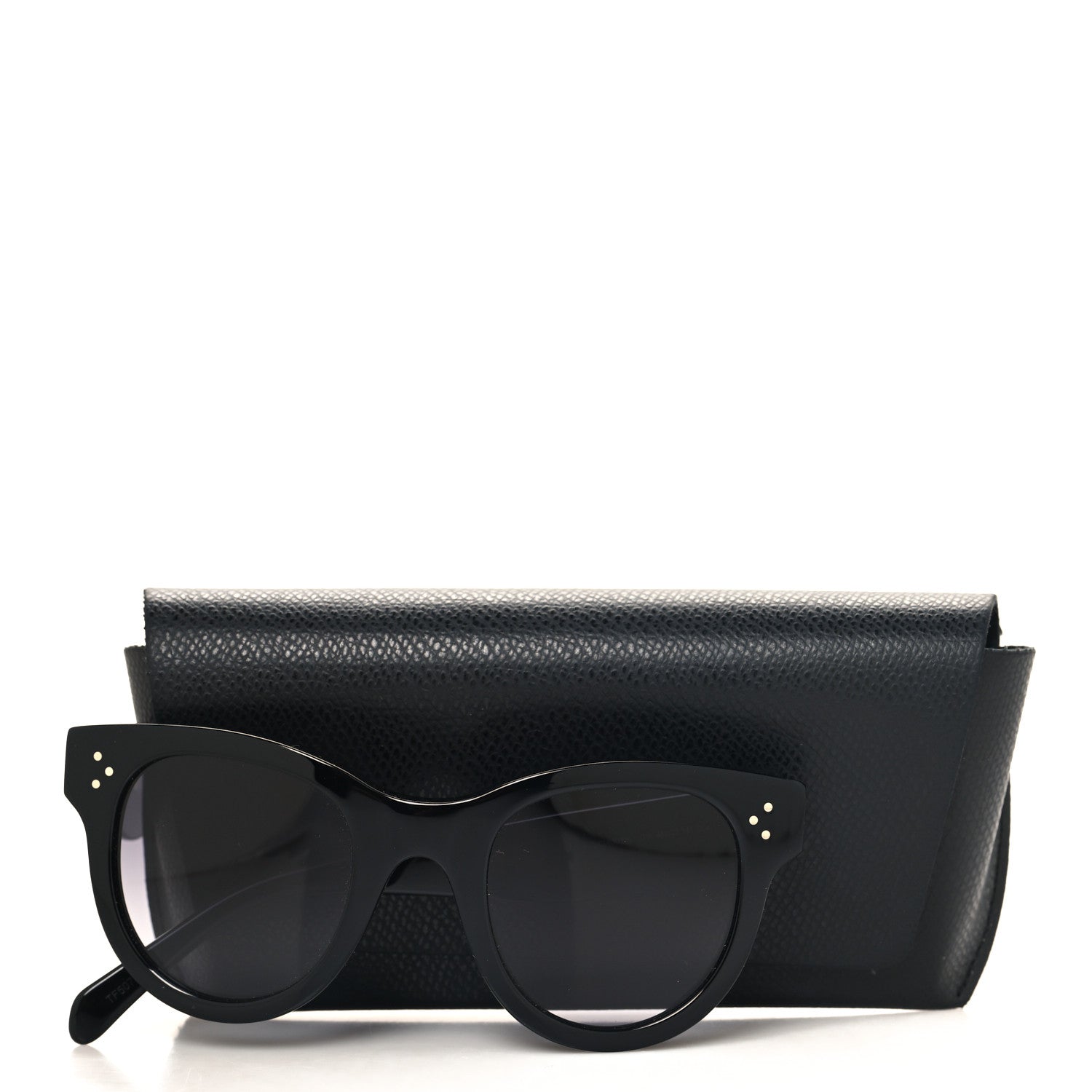 Celine Acetate Round Sunglasses CL4003IN Black 7 of 7