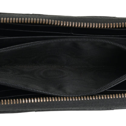 Gucci Calfskin Matelasse GG Marmont Zip Around Wallet Black 6 of 24