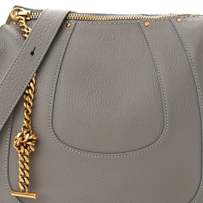 Chloe Grained Calfskin Small Hayley Hobo Cashmere Grey 7 of 12