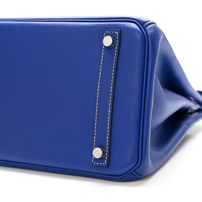 Hermes Epsom Candy Birkin 30 Bleu Electrique Mykonos 10 of 10