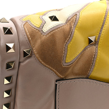 Valentino Garavani Nappa Suede Flower Embroidered Medium Candystud Crossbody Poudre Multicolor 14 of 14