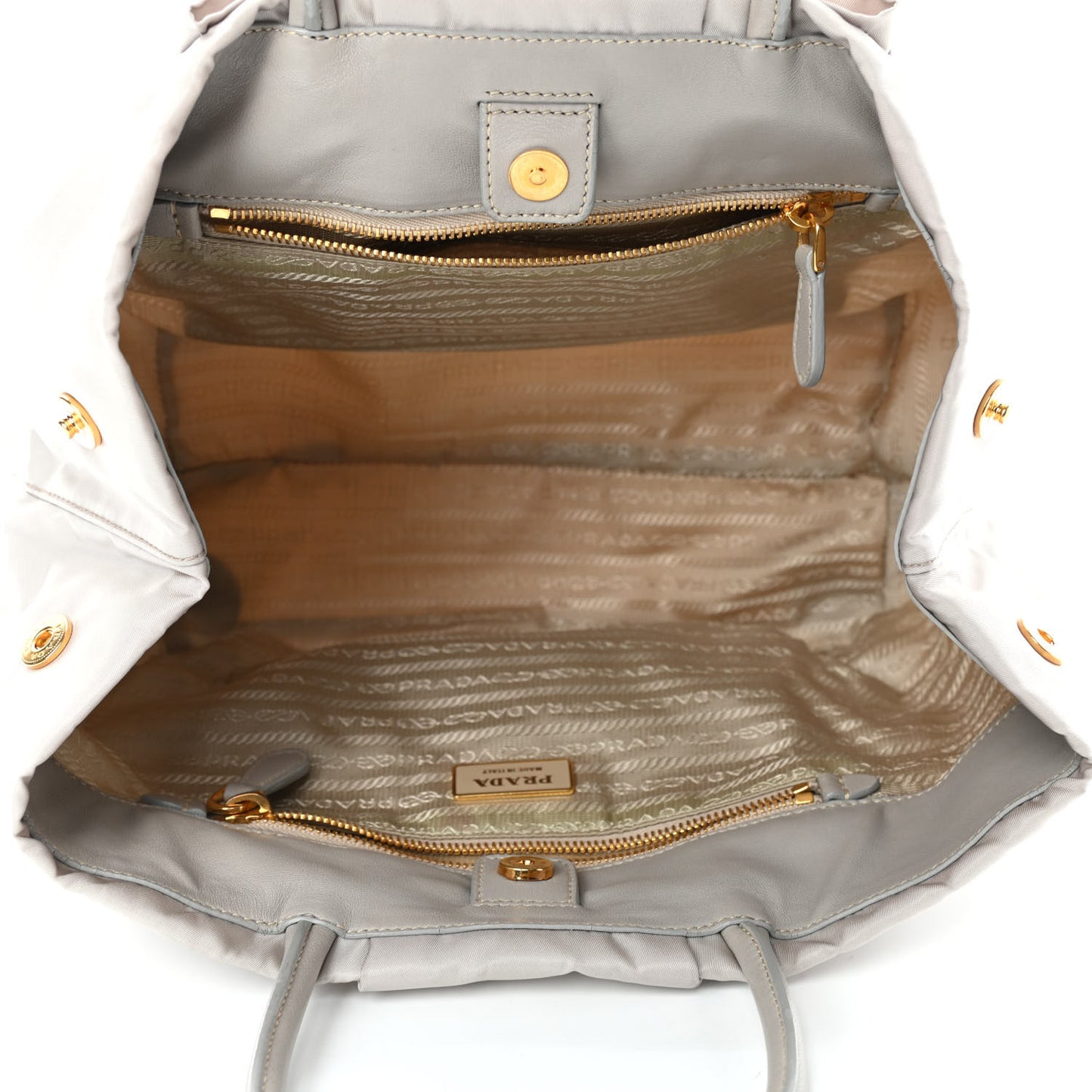 Nylon Tessuto Fiocco Bow Tote Grey