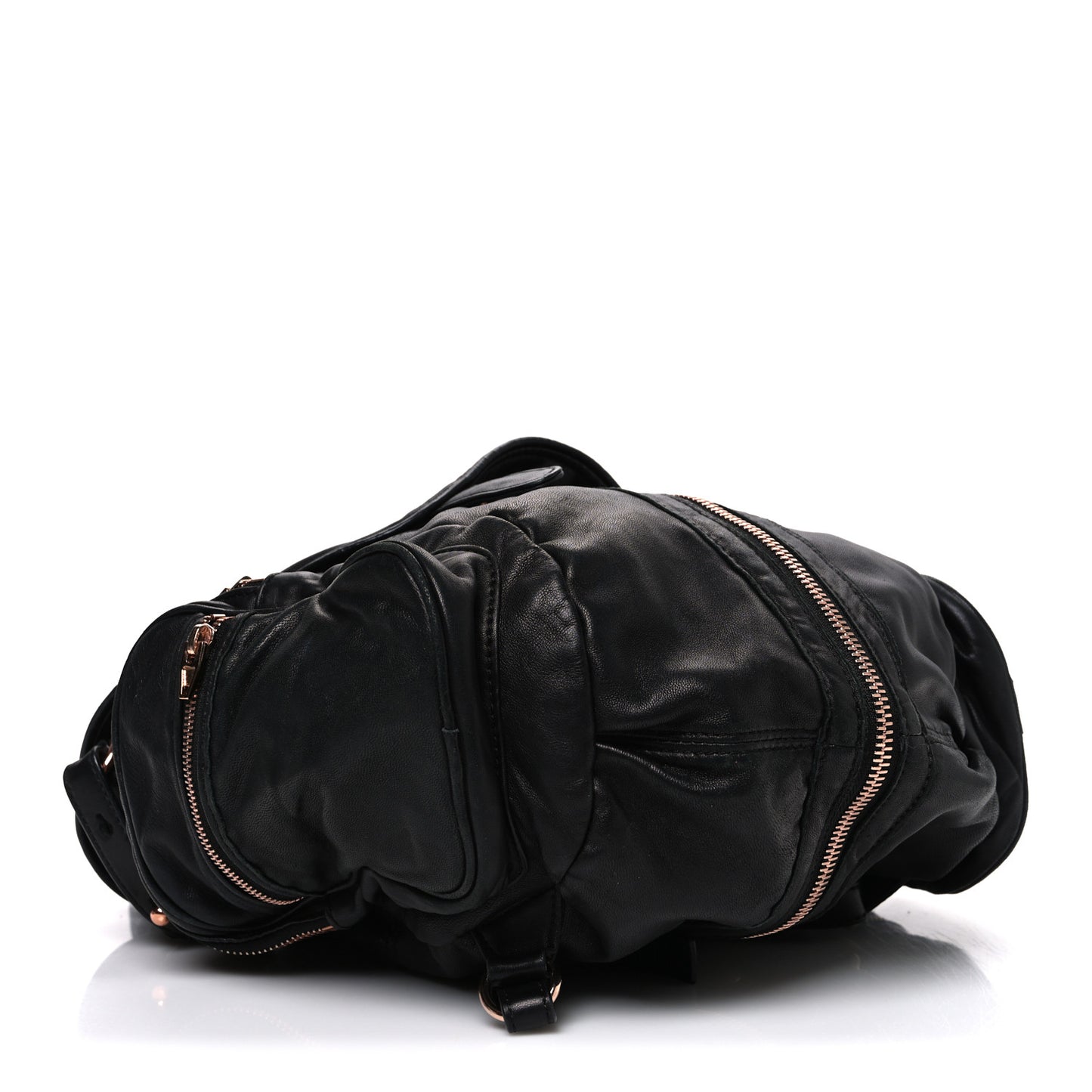 Alexander Wang Lambskin Marti Backpack Bag Washed Black Rose Gold Hardware 1849352