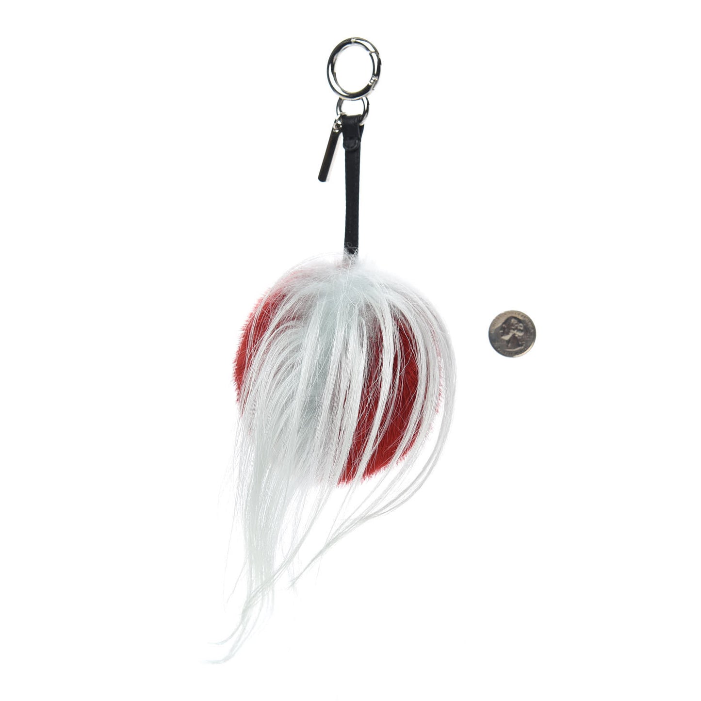 Mink Goat Fur QuTweet Funkyfur Bag Bug Charm Pimento Black Multicolor