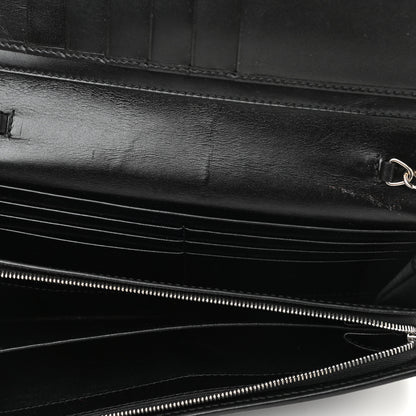 Gucci Imprime Monogram GG Pierce Chain Clutch Wallet Black 5 of 9