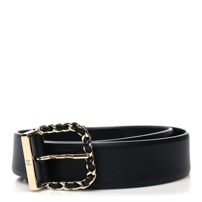 Chanel Calfskin Chain Belt 80 32 Black 1 of 7