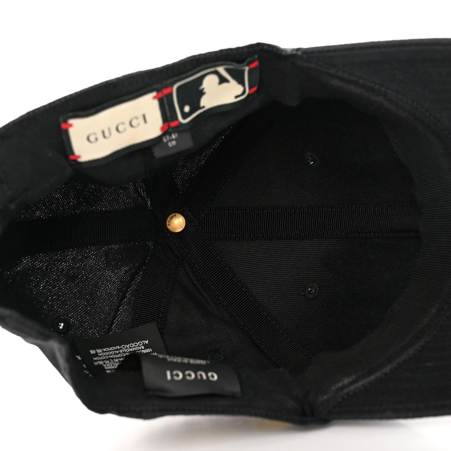 X MLB Cotton NY Yankees Baseball Hat 57-61 Black