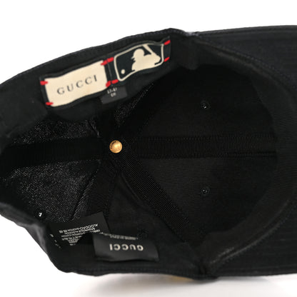 Gucci X MLB Cotton NY Yankees Baseball Hat 57-61 Black 7 of 11