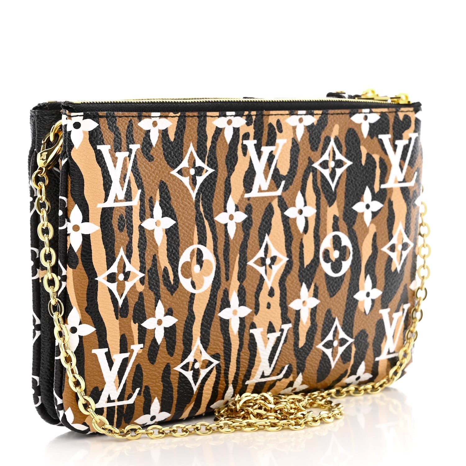 Louis Vuitton Monogram Giant Jungle Pochette Double Zip Black 3 of 13