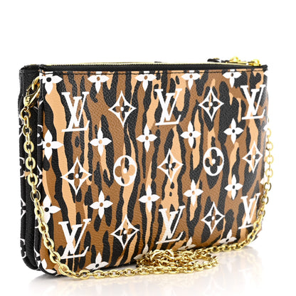 Louis Vuitton Monogram Giant Jungle Pochette Double Zip Black 3 of 13