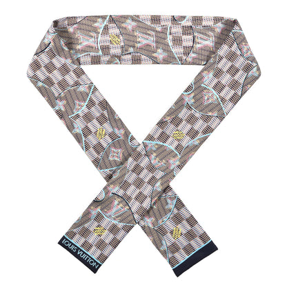 Louis Vuitton Silk Monogram Damier Pop Print Bandeau Blue 1 of 3