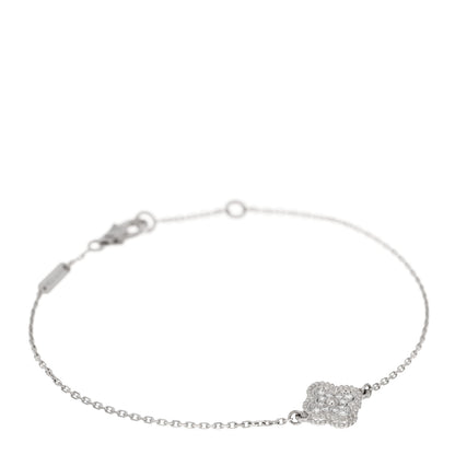 Van Cleef & Arpels 18K White Gold Diamond Sweet Alhambra Bracelet 1 of 3