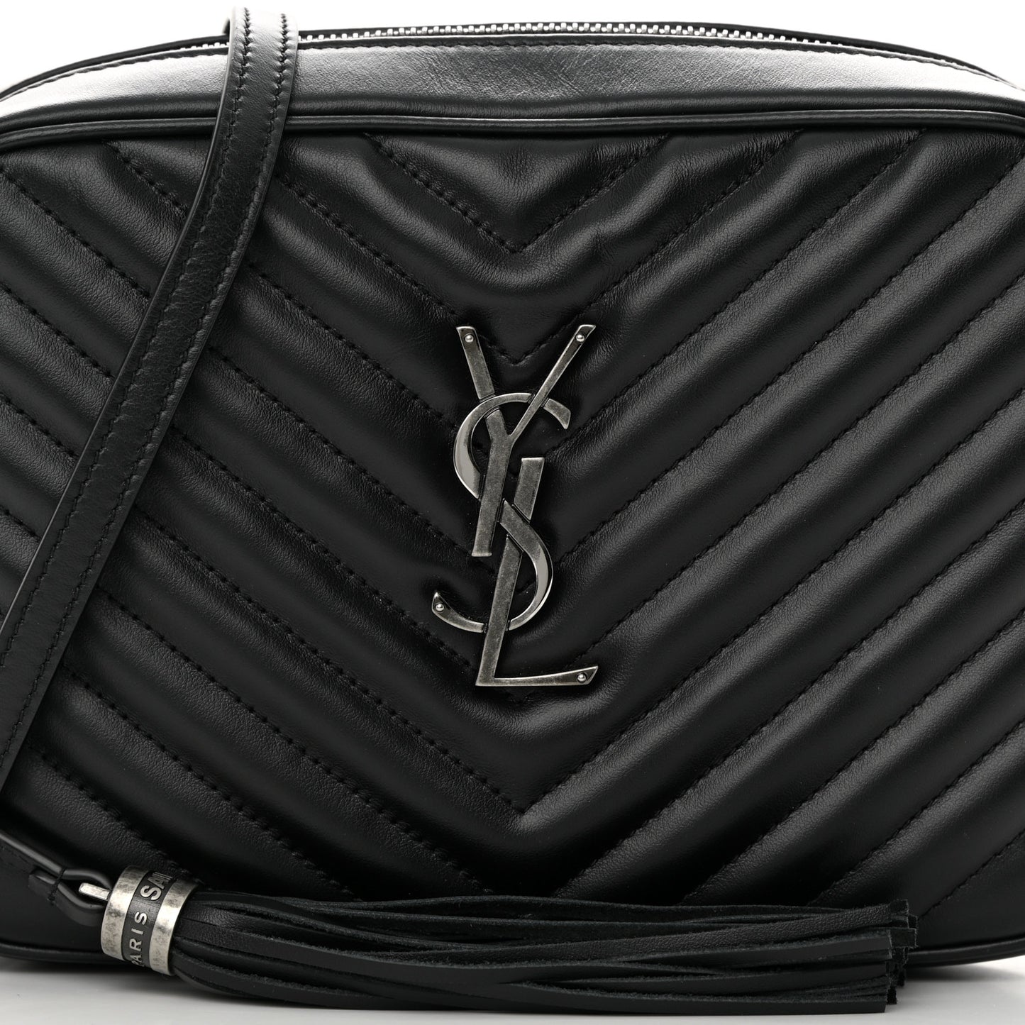 Calfskin Matelasse Monogram Lou Camera Bag Black