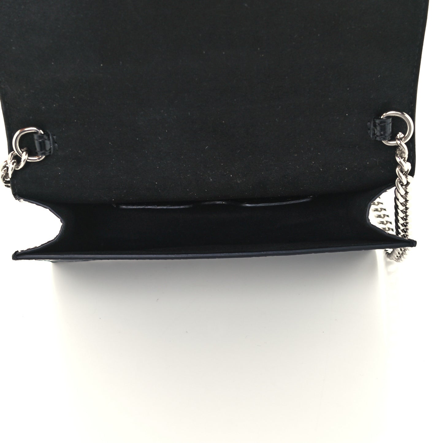 Calfskin Crocodile Embossed Skull Mini Crossbody Bag Black