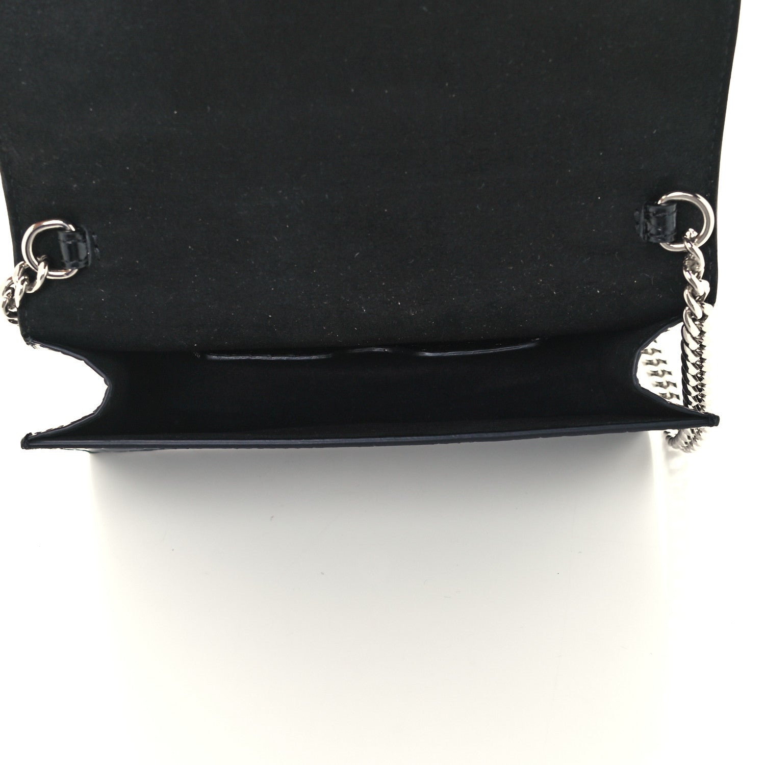 Alexander McQueen Calfskin Crocodile Embossed Skull Mini Crossbody Bag Black 5 of 9