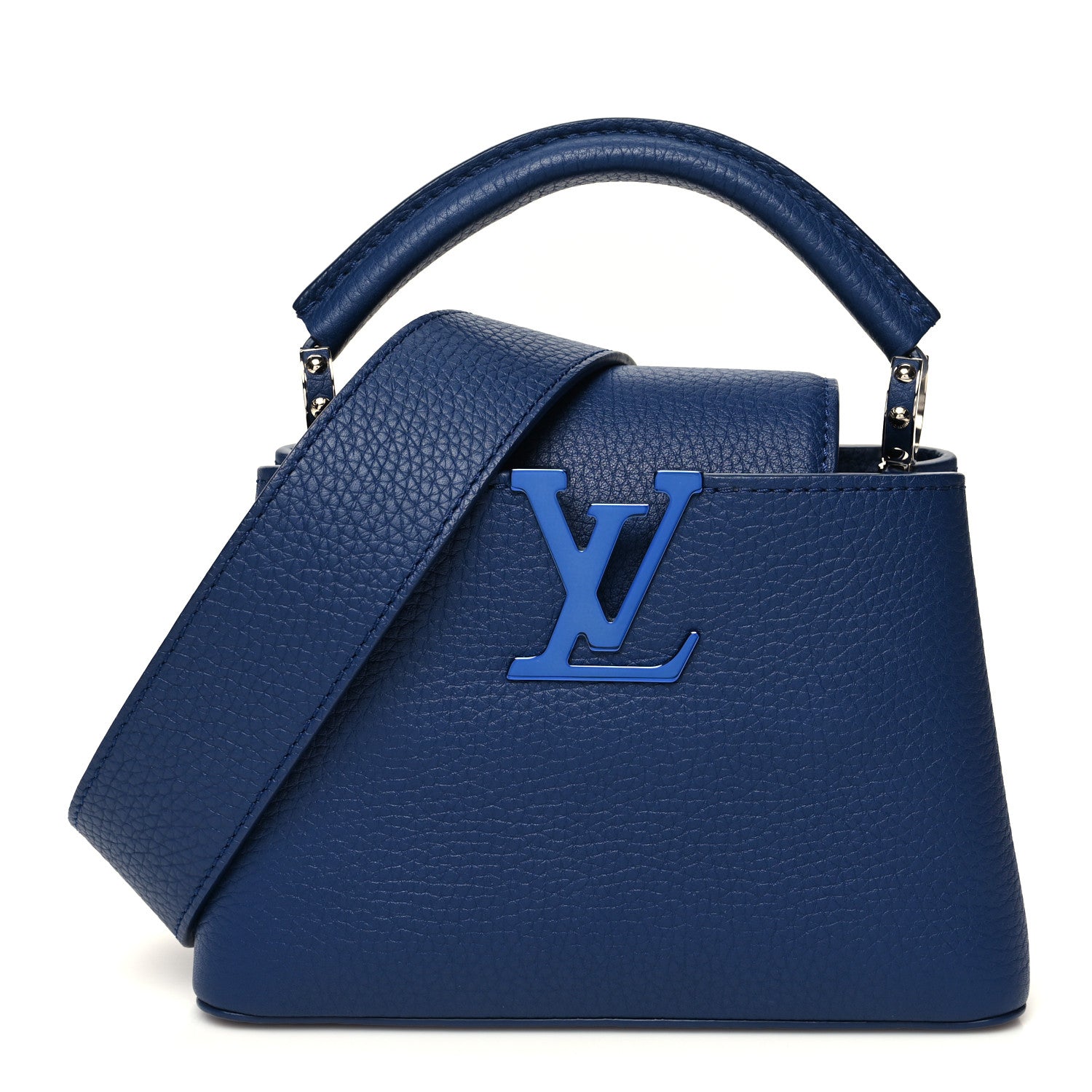 Louis Vuitton Taurillon Capucines Mini Blue 1 of 10