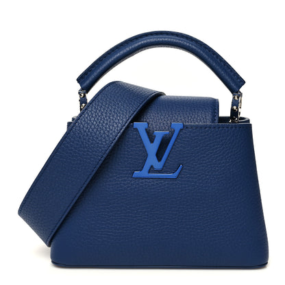 Louis Vuitton Taurillon Capucines Mini Blue 1 of 10