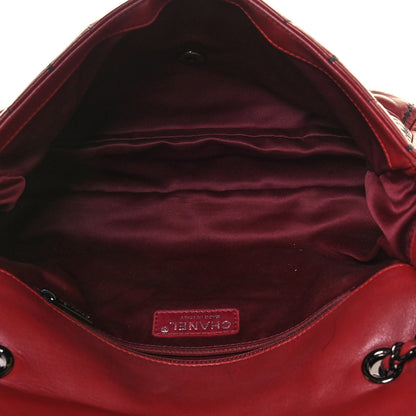 Chanel Lambskin Vertical Stitch Jumbo Single Flap Dark Red 4 of 16
