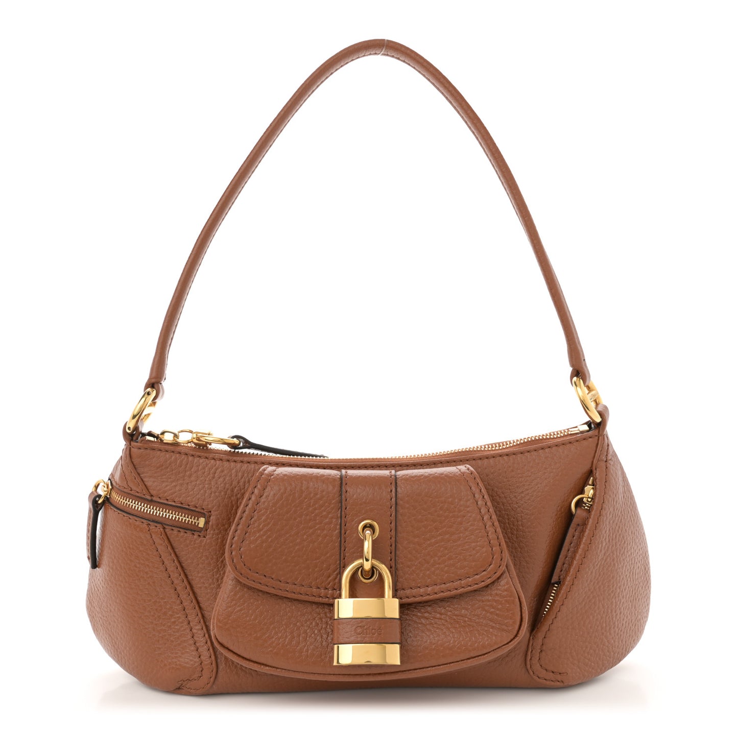 Grained Calfskin The 99 Shoulder Bag Clay Brown