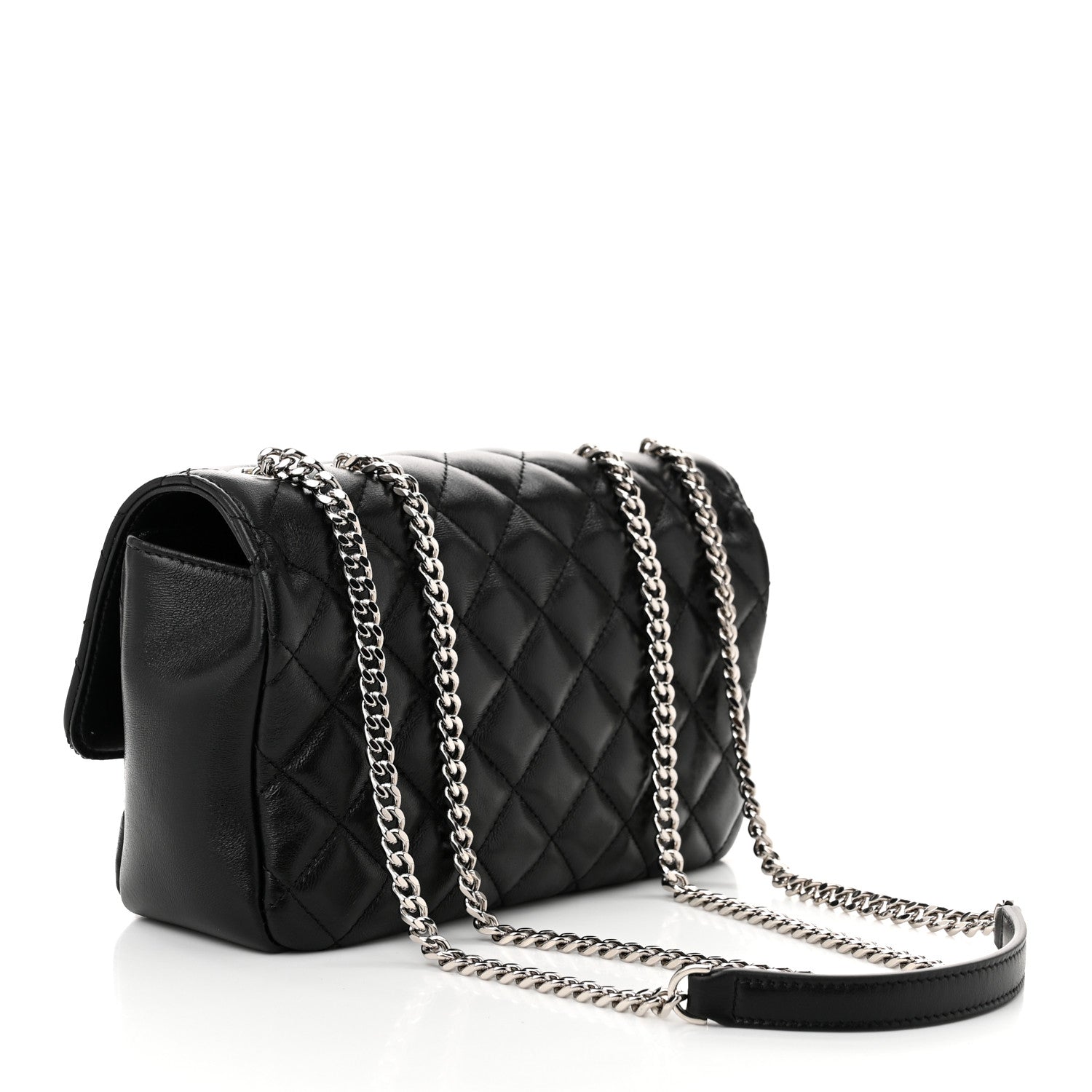 Versace Nappa Quilted Medusa Small Chain Shoulder Bag Black 3 of 9