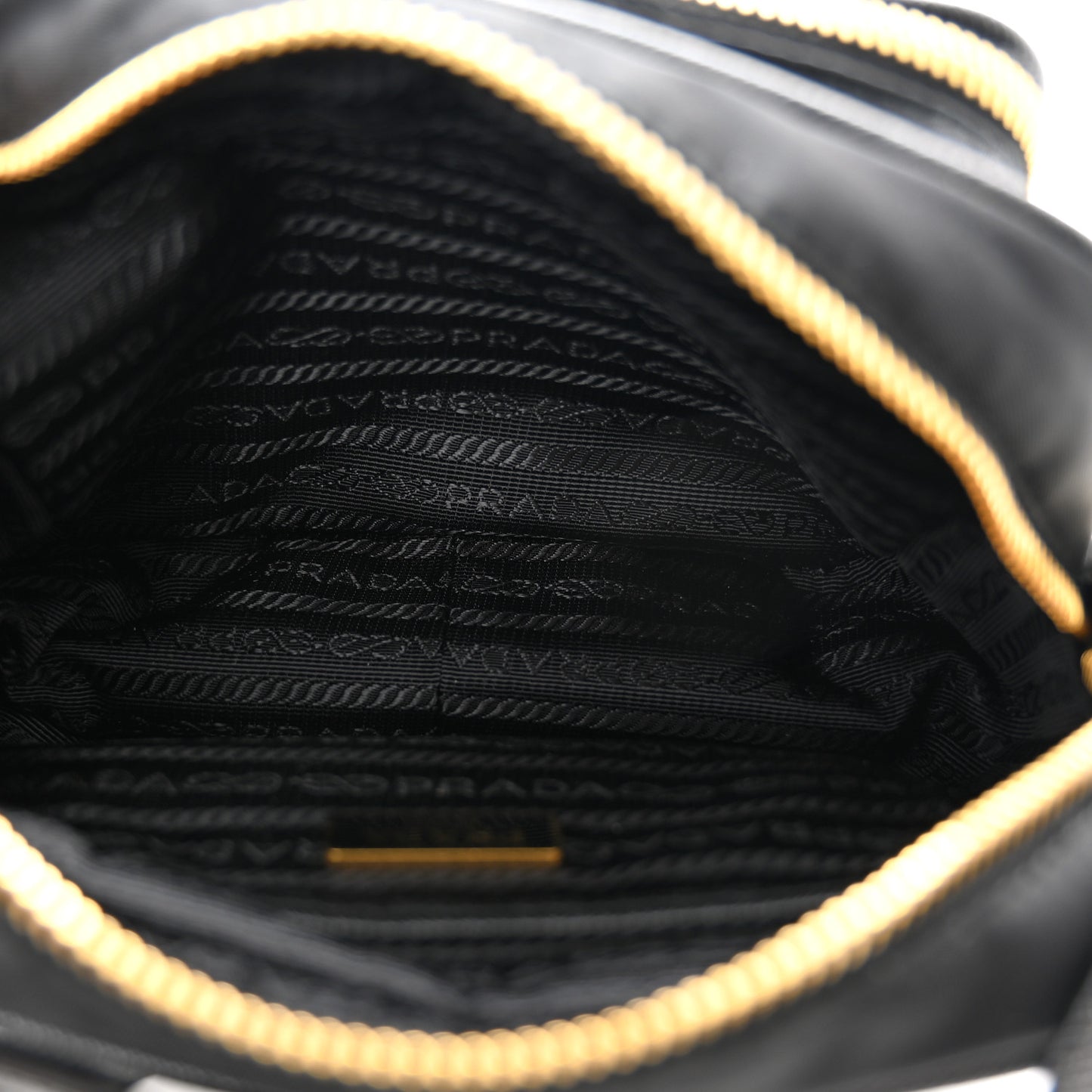 Nylon Saffiano Double Zip Camera Bag Black