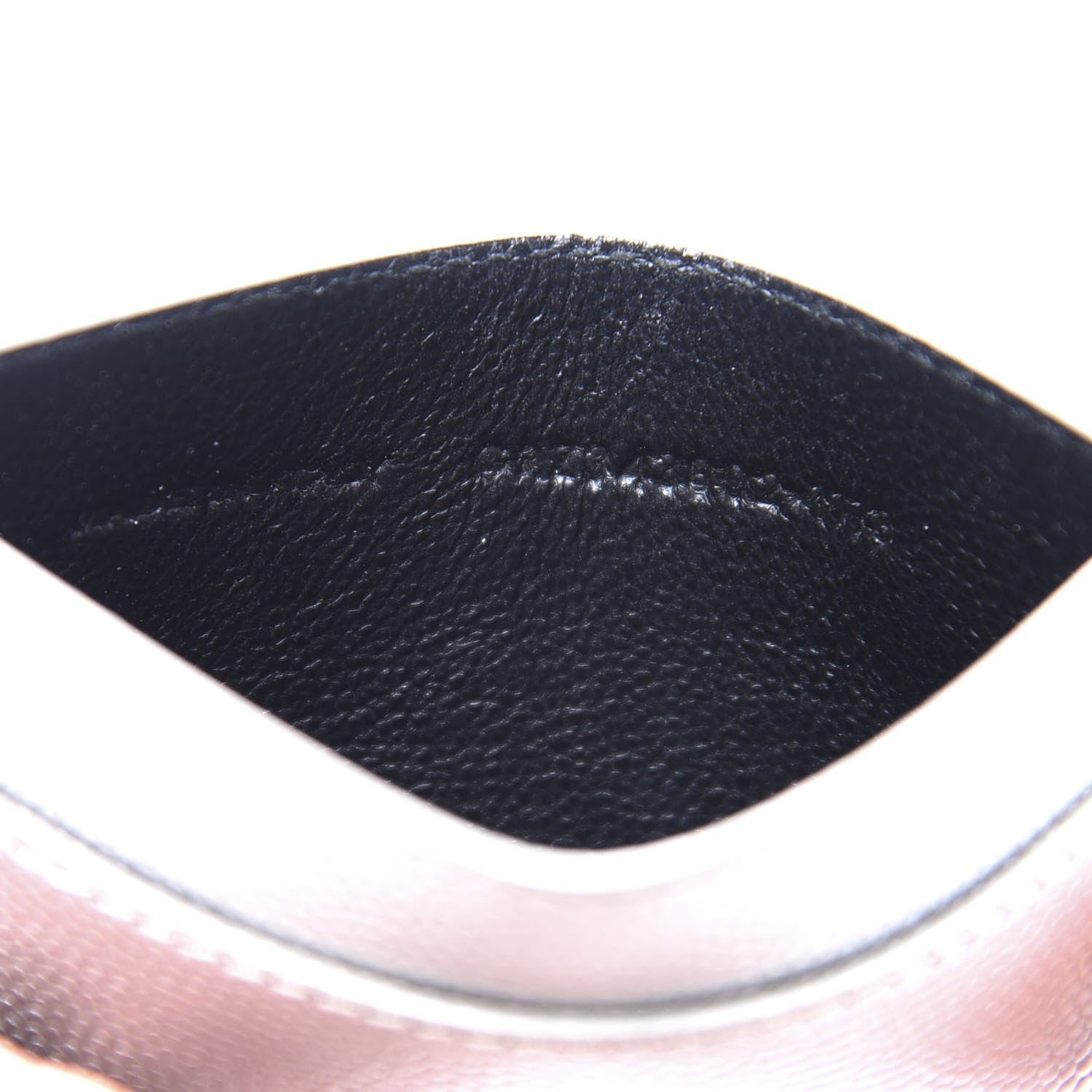 Saint Laurent Grain De Poudre Card Case Argento 8 of 9