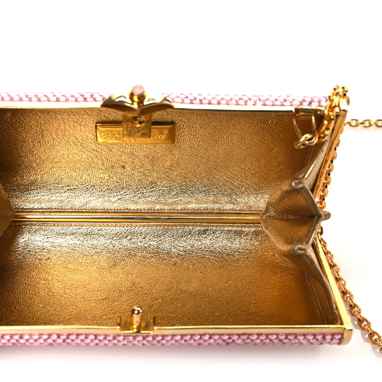 Swarovski Crystal Minaudiere Clutch Pink