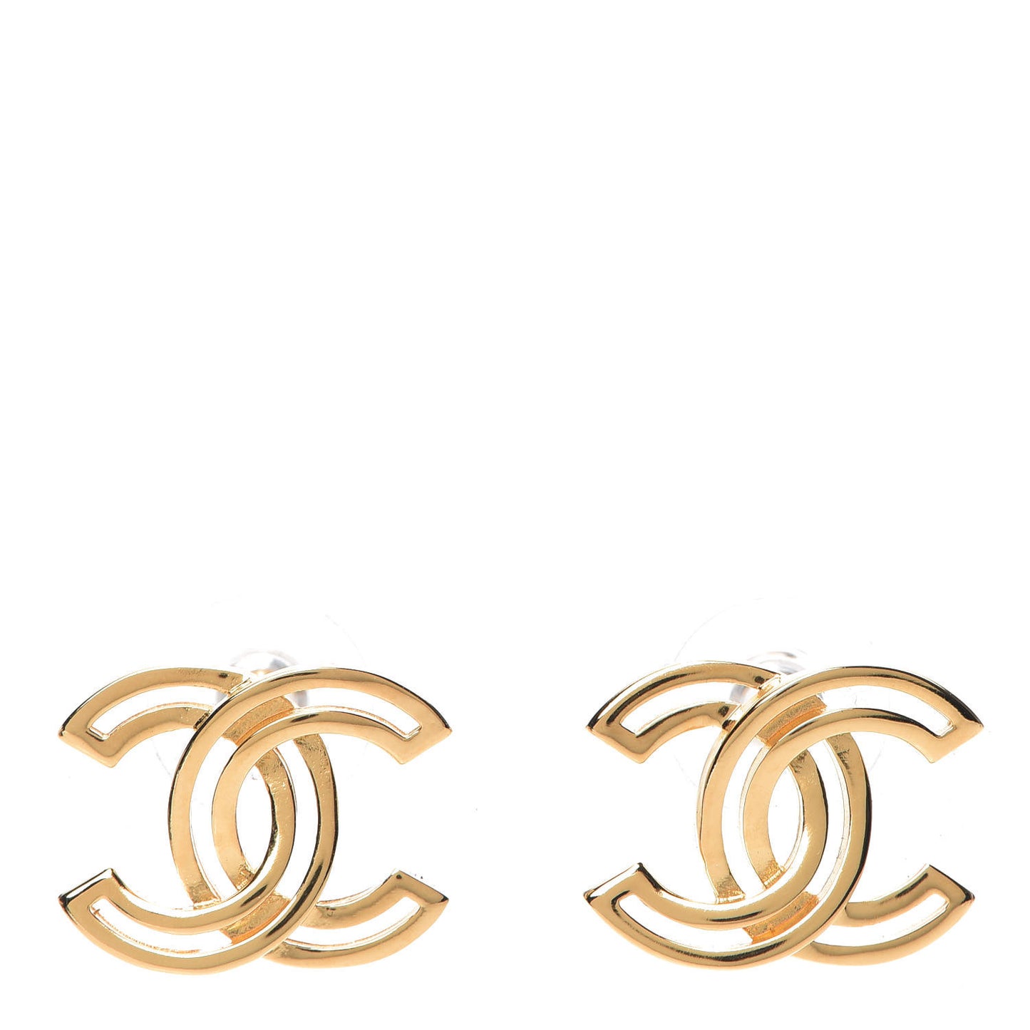 Metal Obazine CC Earrings Gold