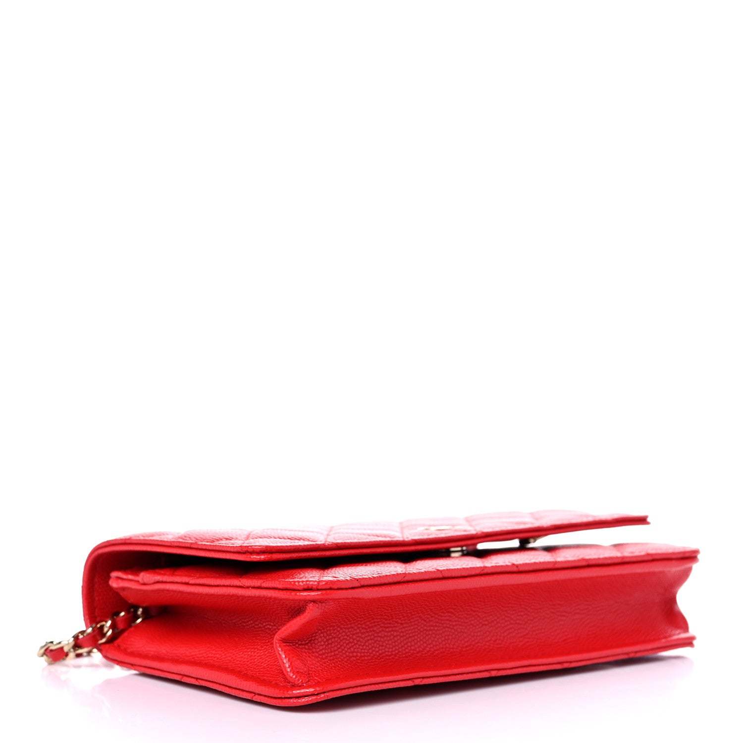 Chanel Caviar Quilted Wallet On Chain WOC Red 4 of 11