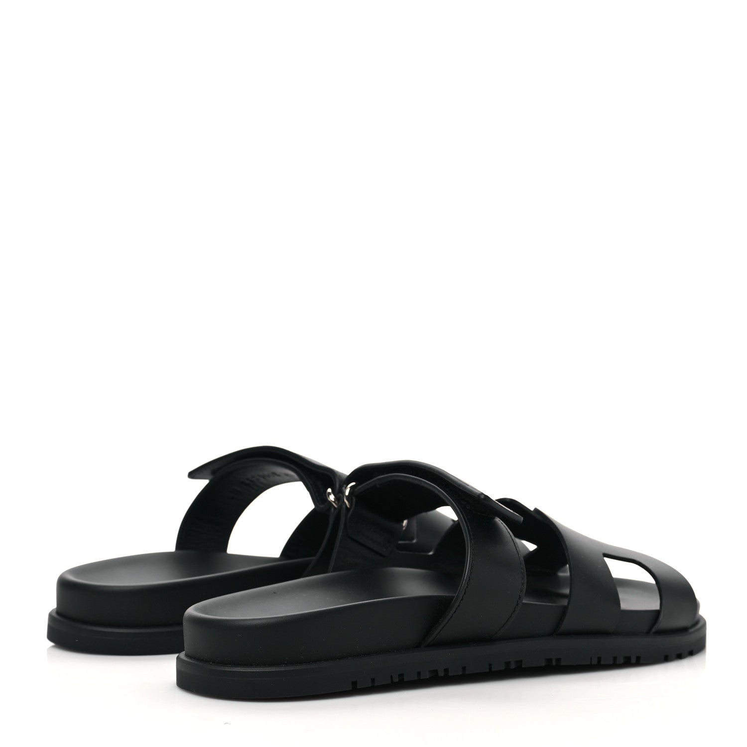 Hermes Calfskin Womens Chypre Sandals 40 Black 4 of 8