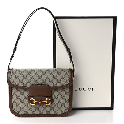 Gucci GG Supreme Monogram Horsebit 1955 Shoulder Bag Beige Brown Sugar 11 of 11