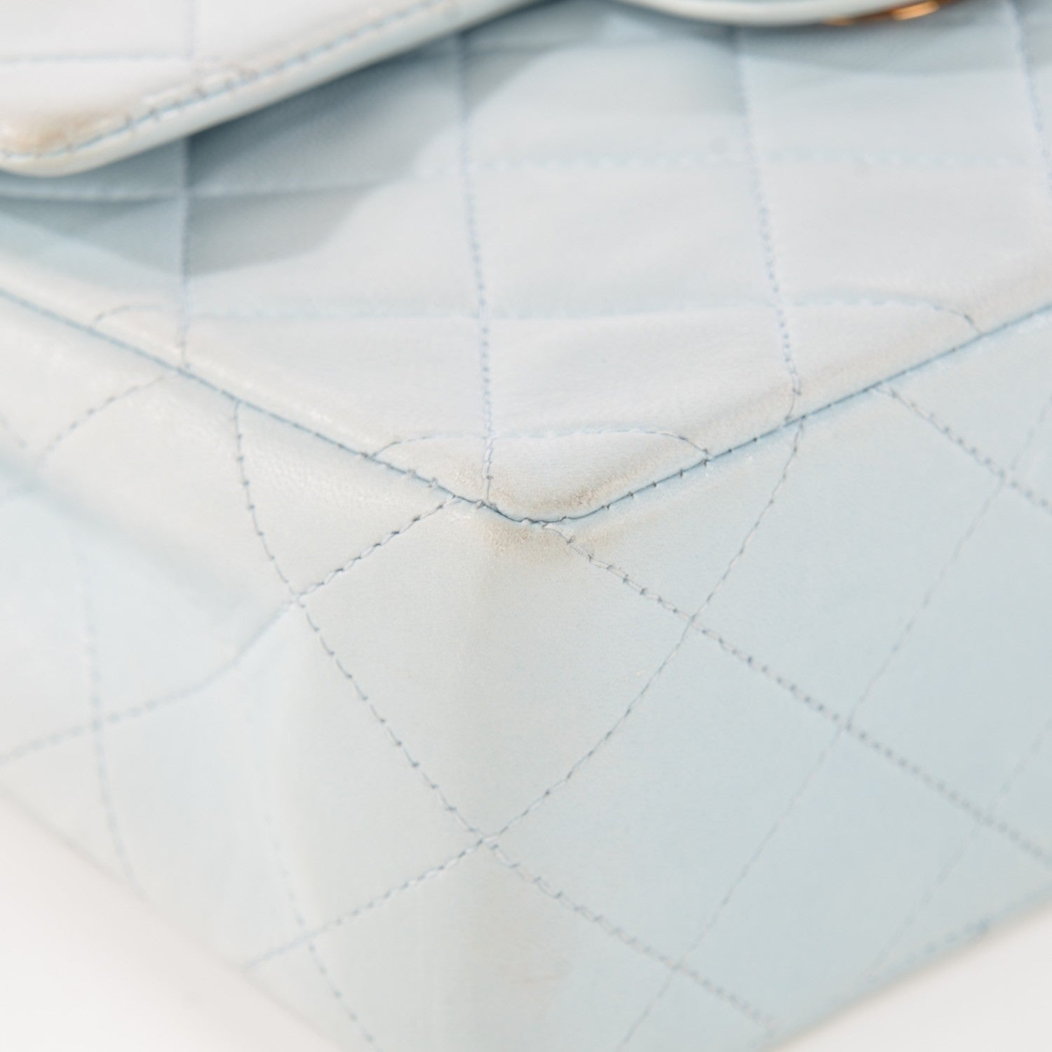 Chanel Lambskin Quilted Mini Square Flap Light Blue 6 of 16