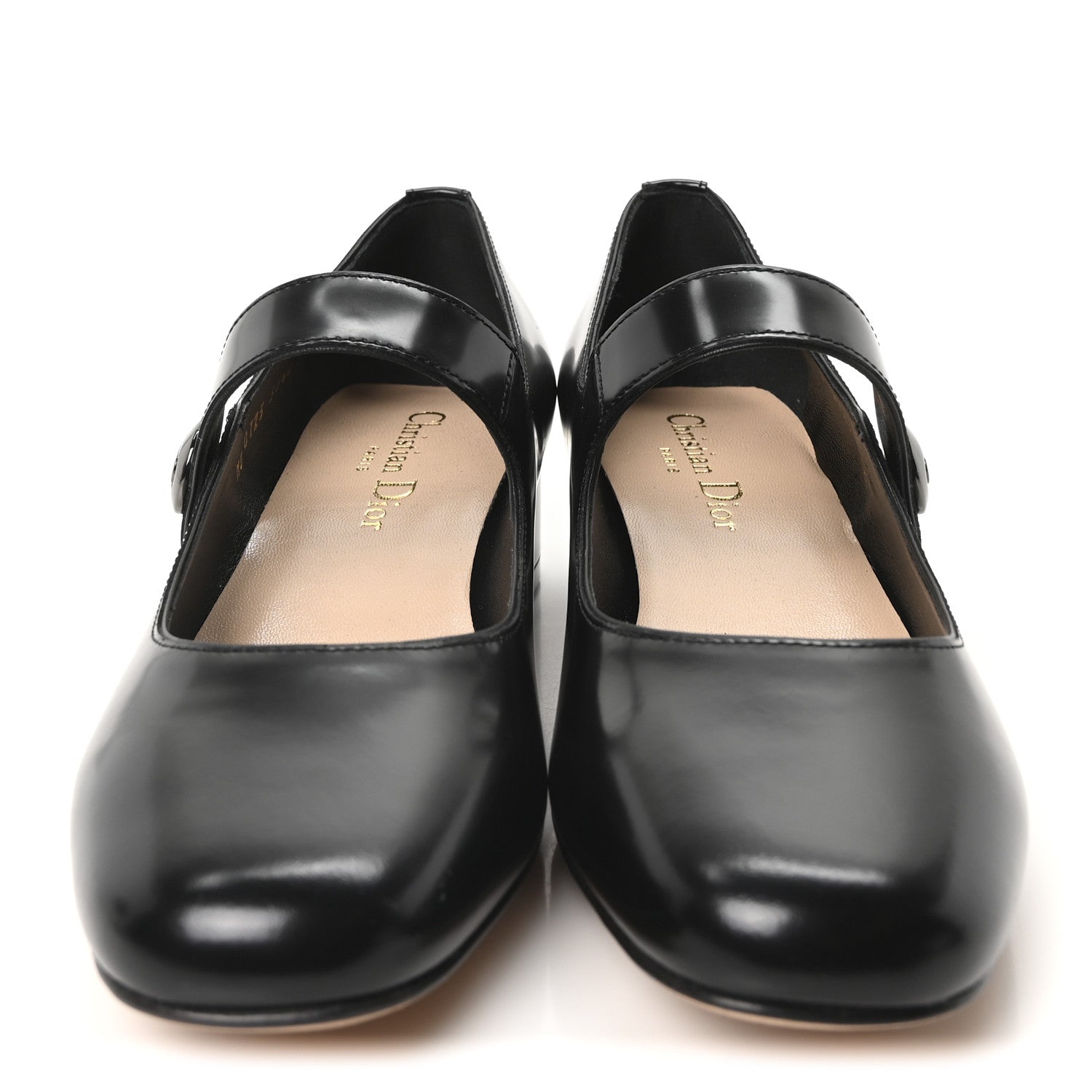 Christian Dior Brushed Calfskin Uniform 30mm Pumps 35.5 Black 3 of 10