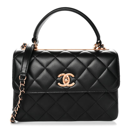 Chanel Lambskin Quilted Small Trendy CC Dual Handle Flap Bag Black 1 of 11