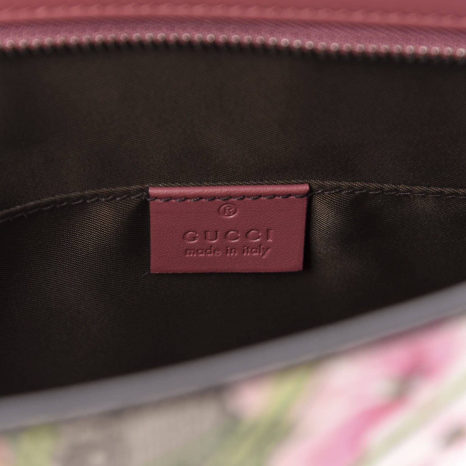 Gucci GG Supreme Monogram Blooms Large Cosmetic Case Beige Multicolor Dry Rose 6 of 7