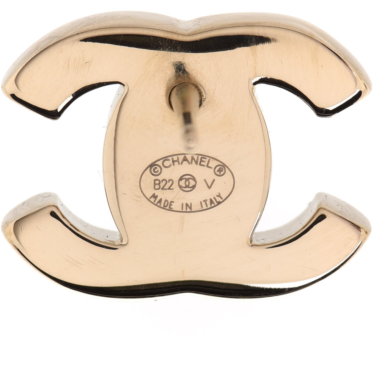 Chanel Metal CC Turnlock Earrings Gold 4 of 5