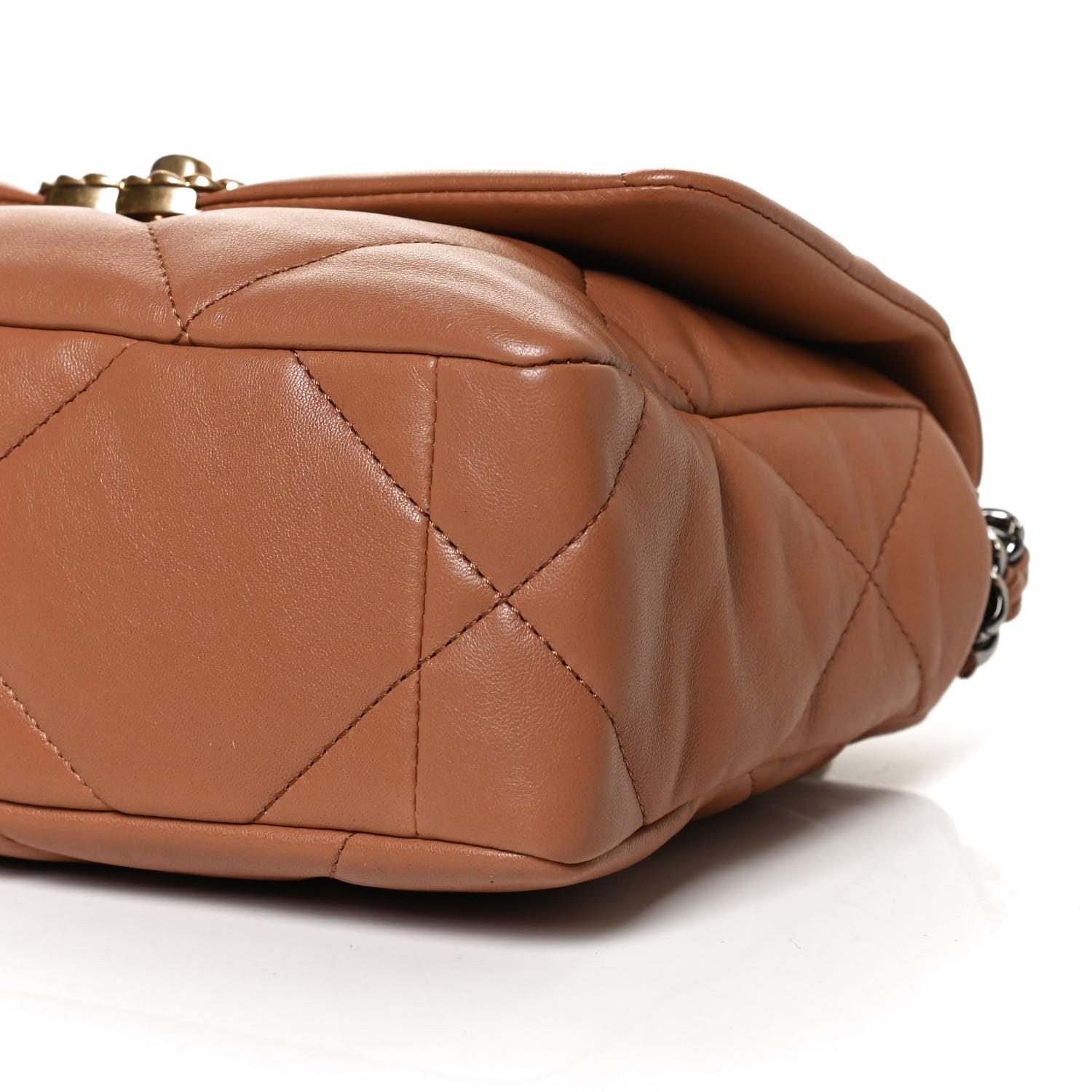 Chanel Lambskin Quilted Medium Chanel 19 Flap Brown 10 of 10