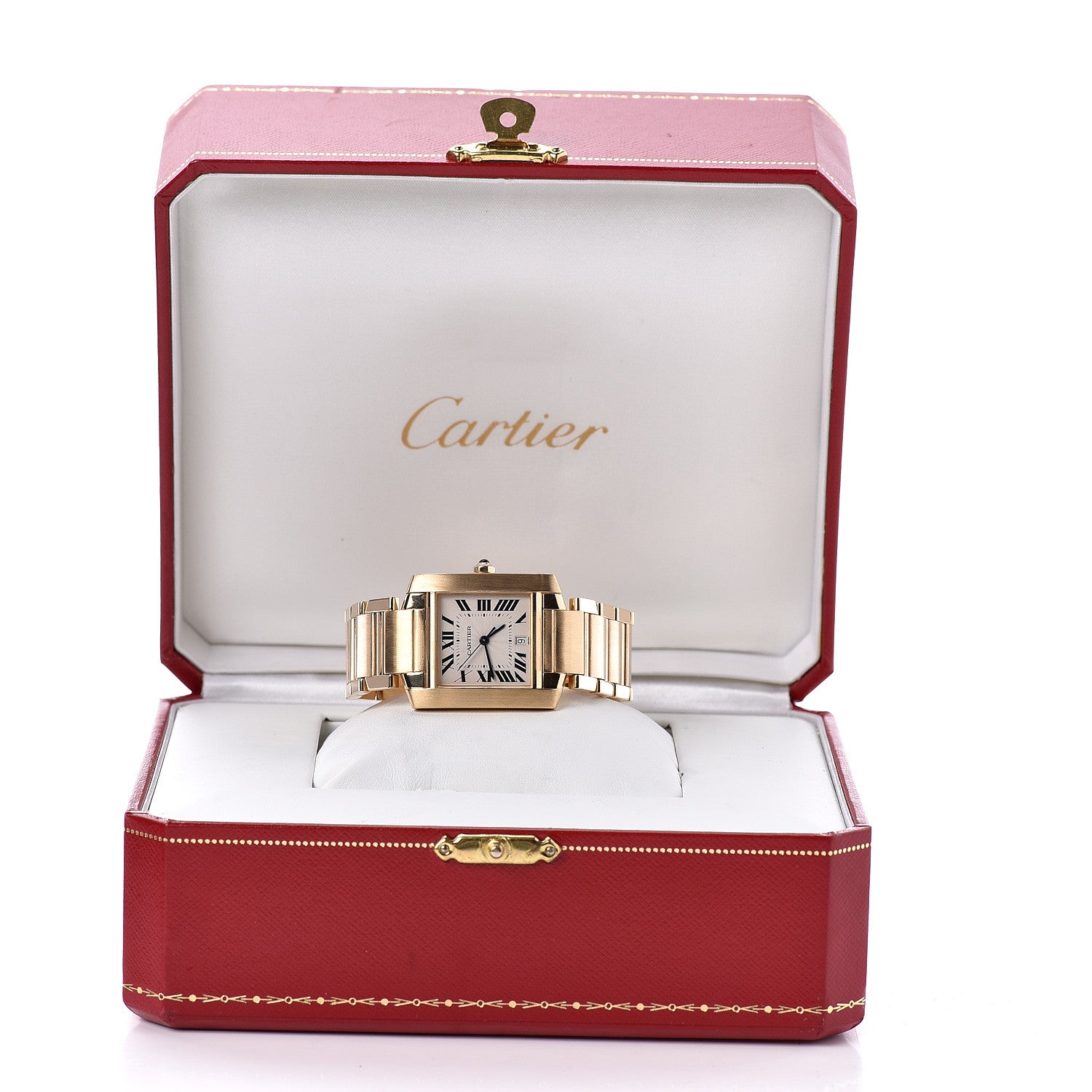 Cartier 18K Yellow Gold 28mm Tank Francaise Automatic Watch 7 of 7