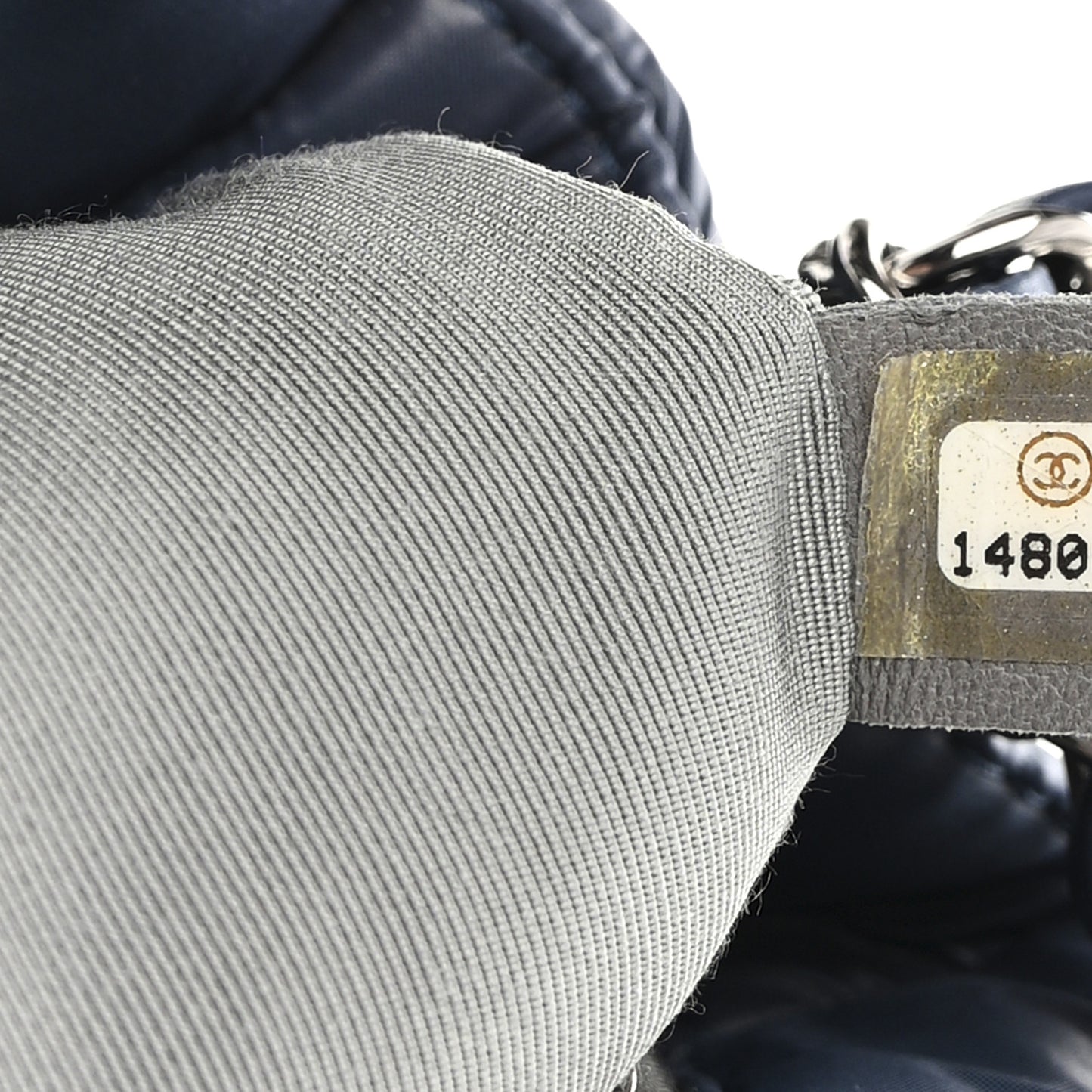 Nylon Quilted Medium Tweed on Stitch Bubble Flap Blue