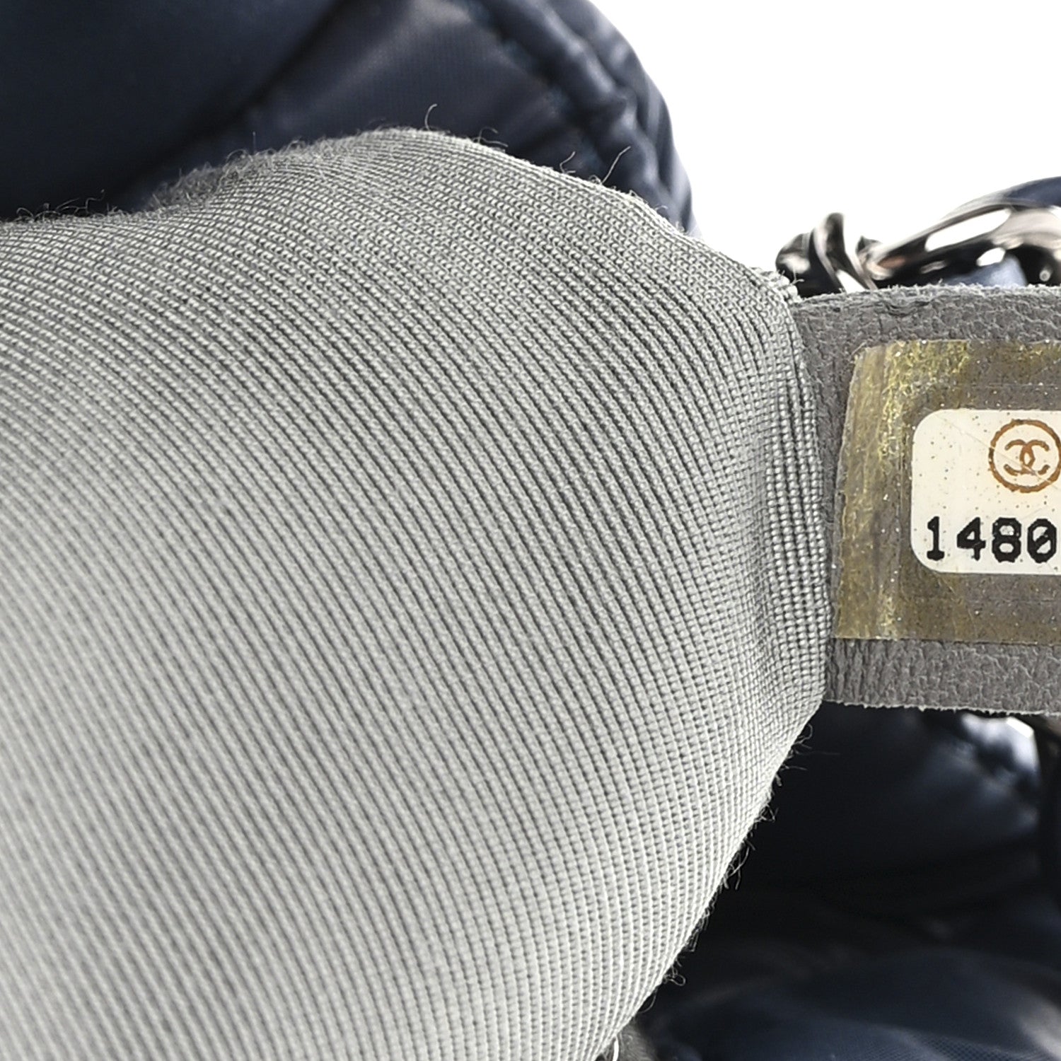 Chanel Nylon Quilted Medium Tweed on Stitch Bubble Flap Blue 7 of 11