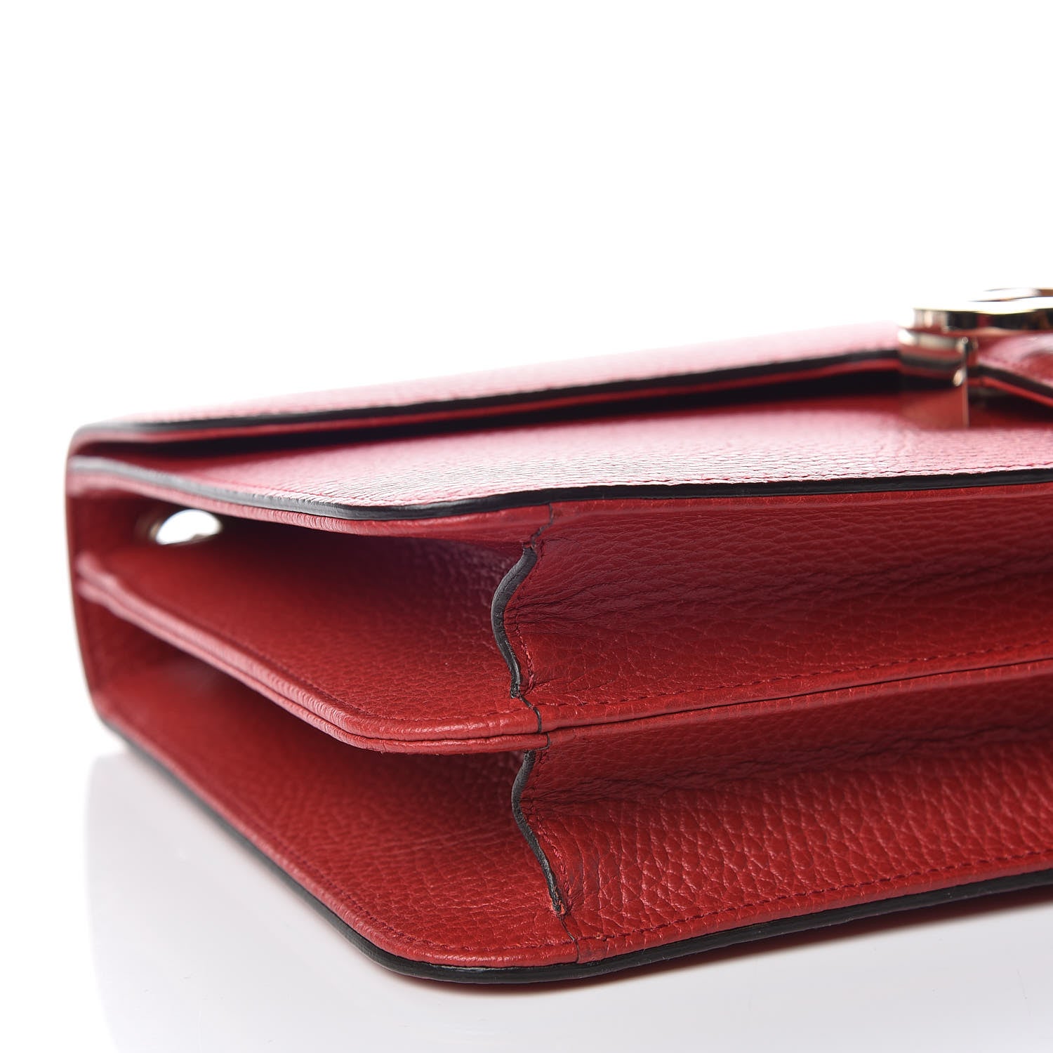 Gucci Dollar Calfskin Interlocking G Shoulder Bag Red 9 of 10